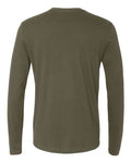 Next Level 3601 Unisex Cotton Long Sleeve T-Shirt - Military Green - back