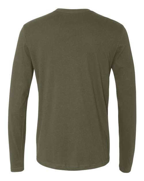 Next Level 3601 Unisex Cotton Long Sleeve T-Shirt - Military Green - back