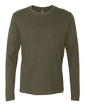 Next Level 3601 Unisex Cotton Long Sleeve T-Shirt - Military Green - front