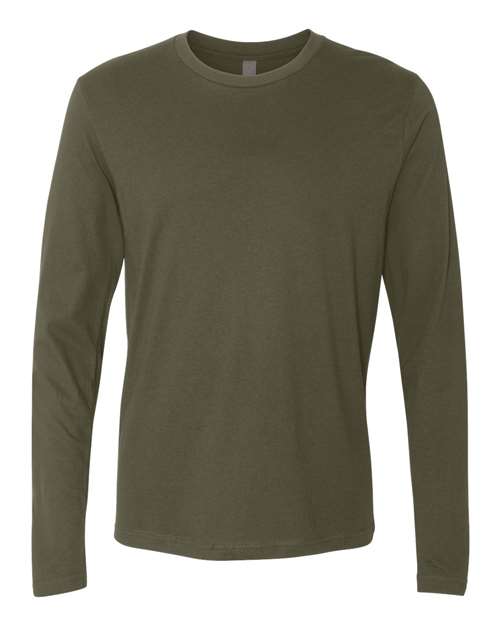 Next Level 3601 Unisex Cotton Long Sleeve T-Shirt - Military Green - front