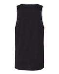Next Level 3633 Men's Cotton Muscle Tank - Black/ Heather Grey - back