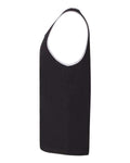 Next Level 3633 Men's Cotton Muscle Tank - Black/ Heather Grey - side