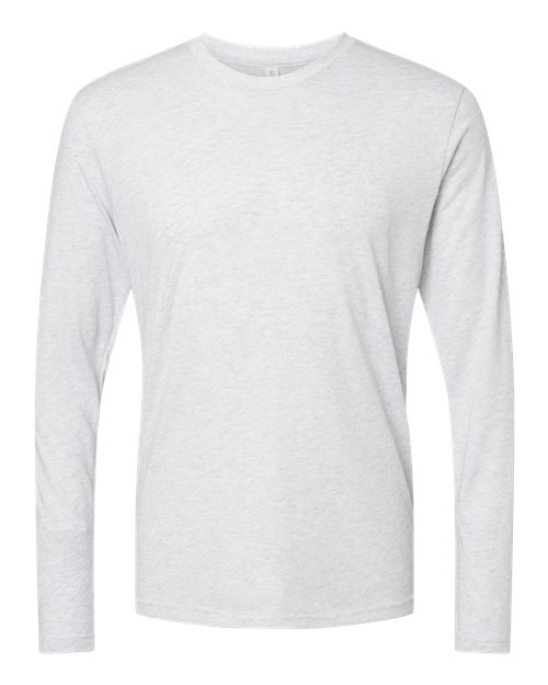 Next Level 6071 Men's Triblend Long Sleeve T-Shirt - Heather White - front