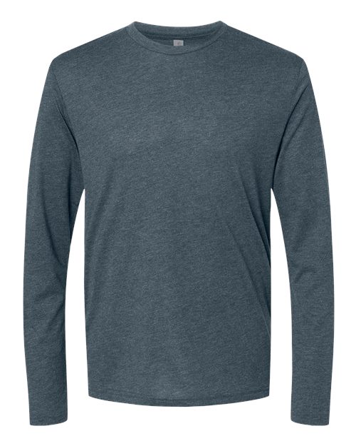 Next Level 6071 Men's Triblend Long Sleeve T-Shirt - Indigo - front