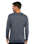 Next Level 6071 Men's Triblend Long Sleeve T-Shirt - Indigo - model back