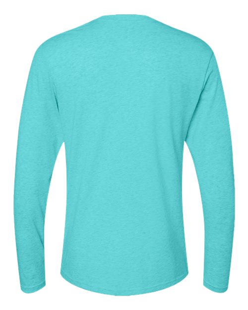 Next Level 6071 Men's Triblend Long Sleeve T-Shirt - Tahiti Blue - back