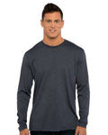 Next Level 6071 Men's Triblend Long Sleeve T-Shirt - Vintage Navy - model front