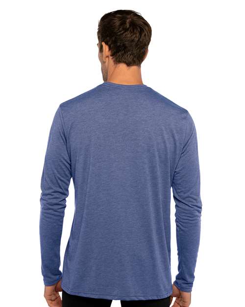 Next Level 6071 Men's Triblend Long Sleeve T-Shirt - Vintage Royal - model back