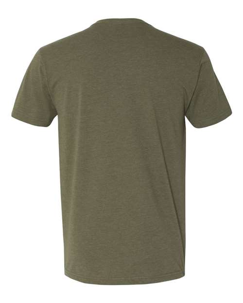 Next Level 6240 Men's CVC V-Neck T-Shirt - Military Green - back