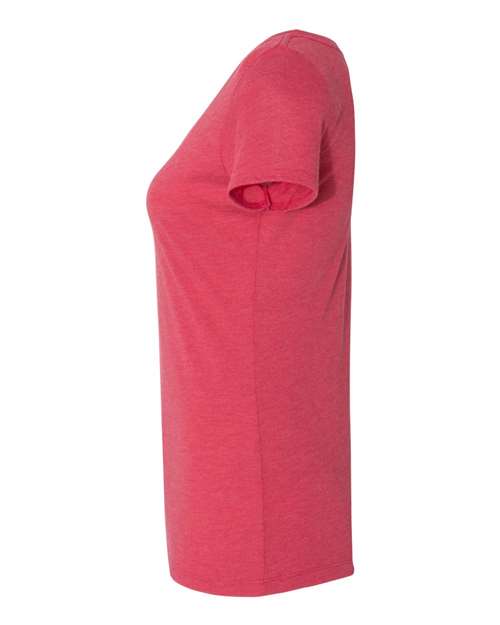 Next Level 6730 Women’s Triblend Scoop Neck T-Shirt - Vintage Shocking Pink - side