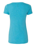 Next Level 6740 Women’s Triblend Deep V-Neck T-Shirt - Vintage Turquoise - back