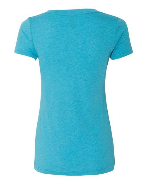 Next Level 6740 Women’s Triblend Deep V-Neck T-Shirt - Vintage Turquoise - back