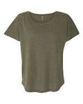 Next Level 6760 Women’s Triblend Dolman T-Shirt - Military Green - front