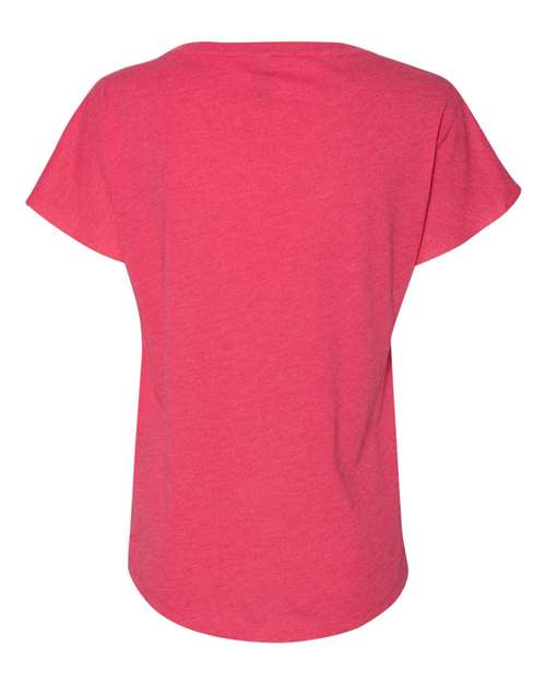 Next Level 6760 Women’s Triblend Dolman T-Shirt - Vintage Shocking Pink - back