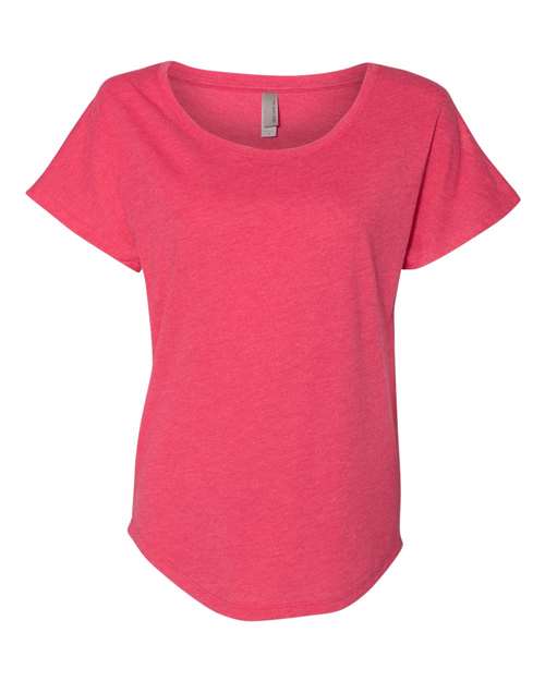 Next Level 6760 Women’s Triblend Dolman T-Shirt - Vintage Shocking Pink - front