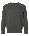 Next Level 9000 Unisex Laguna Raglan Crewneck Sweatshirt - Heavy Metal - front