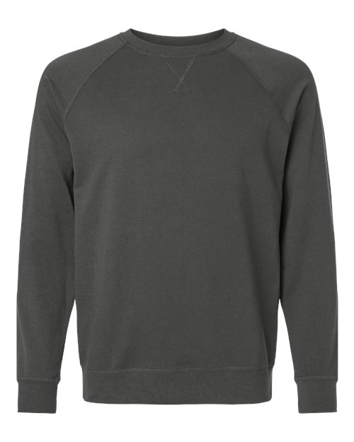Next Level 9000 Unisex Laguna Raglan Crewneck Sweatshirt - Heavy Metal - front