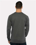 Next Level 9000 Unisex Laguna Raglan Crewneck Sweatshirt - Heavy Metal - model back