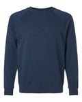 Next Level 9000 Unisex Laguna Raglan Crewneck Sweatshirt - Midnight Navy - front