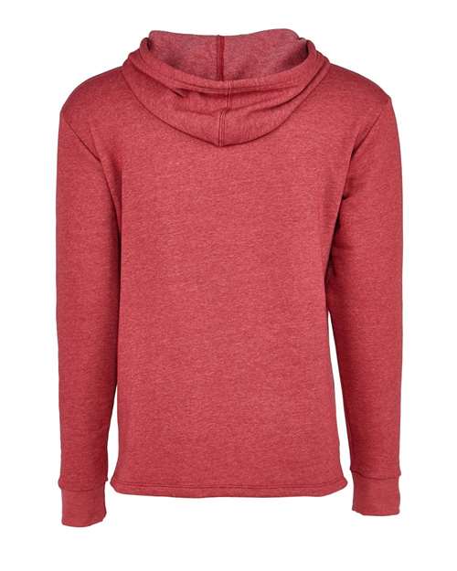Next Level 9300 Unisex Malibu Welt Pocket Hoodie Sweatshirt - Heather Cardinal - back