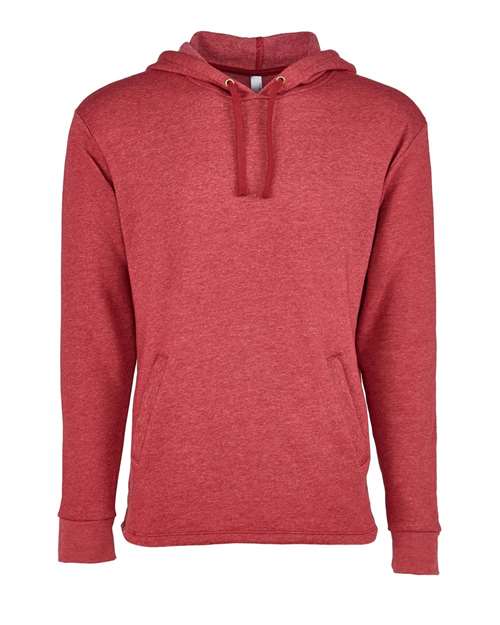 Next Level 9300 Unisex Malibu Welt Pocket Hoodie Sweatshirt - Heather Cardinal - front