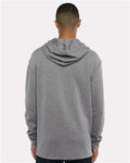 Next Level 9300 Unisex Malibu Welt Pocket Hoodie Sweatshirt - Heather Grey - model back