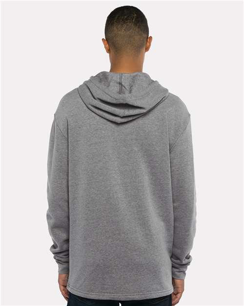 Next Level 9300 Unisex Malibu Welt Pocket Hoodie Sweatshirt - Heather Grey - model back
