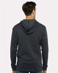 Next Level 9300 Unisex Malibu Welt Pocket Hoodie Sweatshirt - Heather Midnight Navy - model back