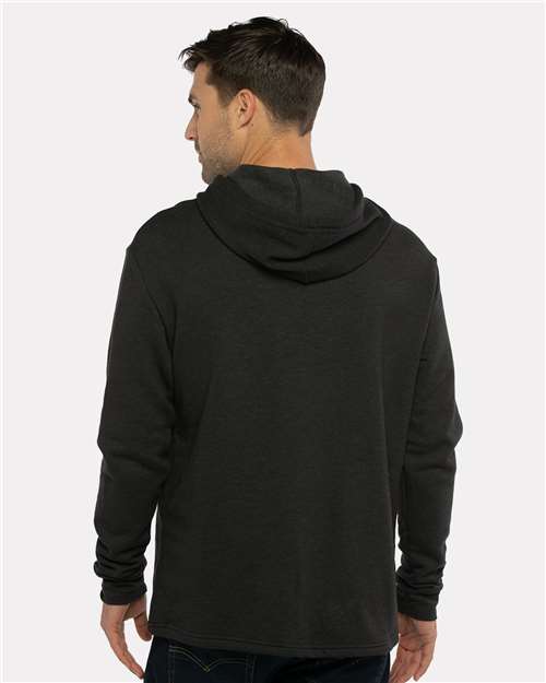 Next Level 9300 Unisex Malibu Welt Pocket Hoodie Sweatshirt - Heather Black - model back