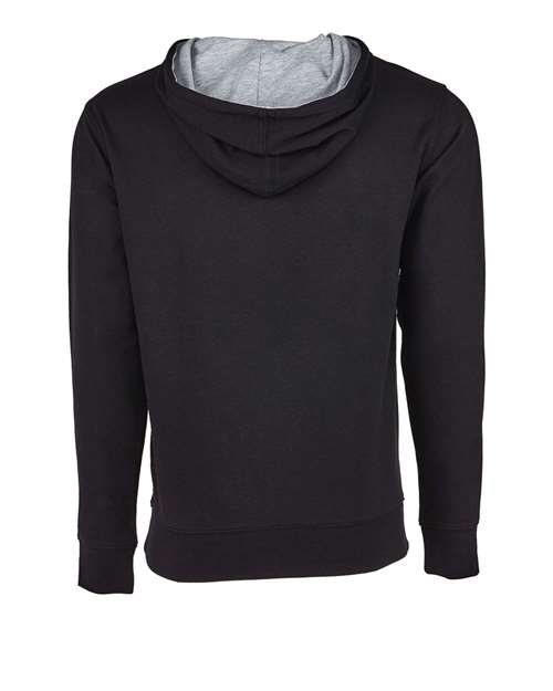Next Level 9301 Unisex Laguna Hoodie Sweatshirt - Black/ Heather Grey - back