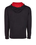 Next Level 9301 Unisex Laguna Hoodie Sweatshirt - Black/ Red - back