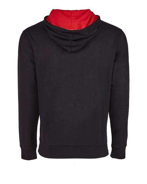 Next Level 9301 Unisex Laguna Hoodie Sweatshirt - Black/ Red - back