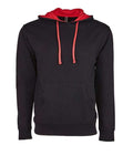 Next Level 9301 Unisex Laguna Hoodie Sweatshirt - Black/ Red - front