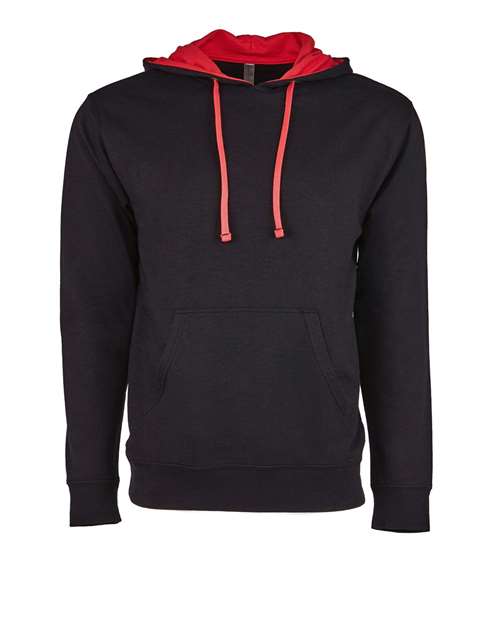 Next Level 9301 Unisex Laguna Hoodie Sweatshirt - Black/ Red - front