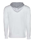 Next Level 9301 Unisex Laguna Hoodie Sweatshirt - White/ Heather Grey - back