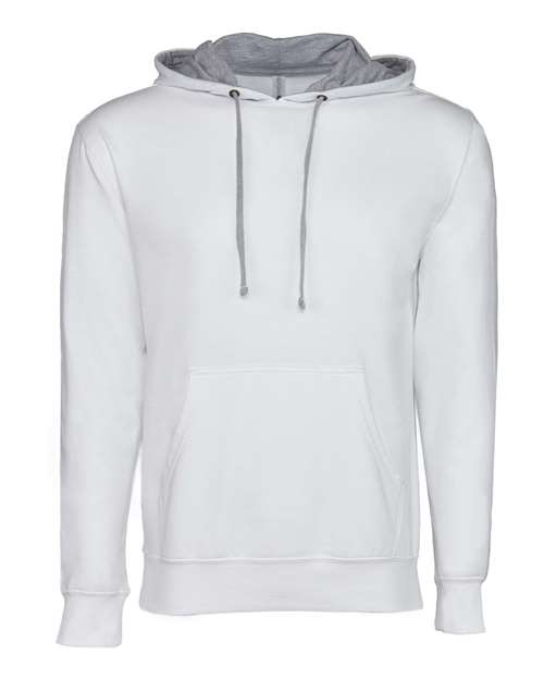 Next Level 9301 Unisex Laguna Hoodie Sweatshirt - White/ Heather Grey - front