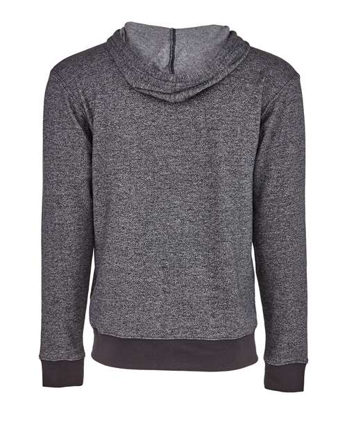 Next Level 9600 Unisex Pacifica Full-Zip Hoodie Sweatshirt - Black - back
