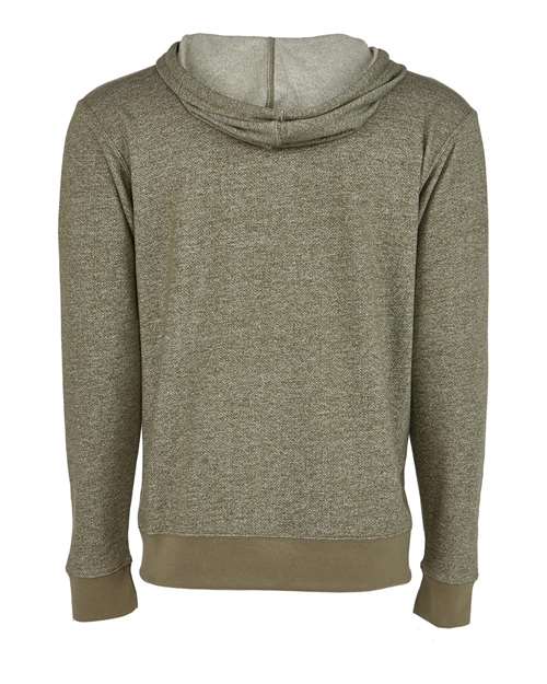 Next Level 9600 Unisex Pacifica Full-Zip Hoodie Sweatshirt - Military Green - back