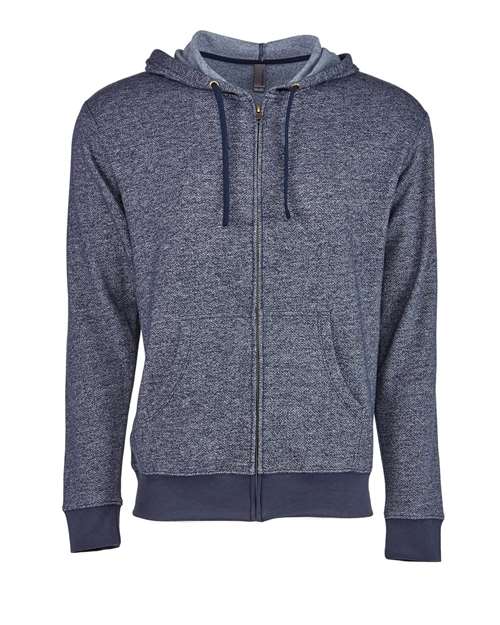 Next Level 9600 Unisex Pacifica Full-Zip Hoodie Sweatshirt - Navy - front