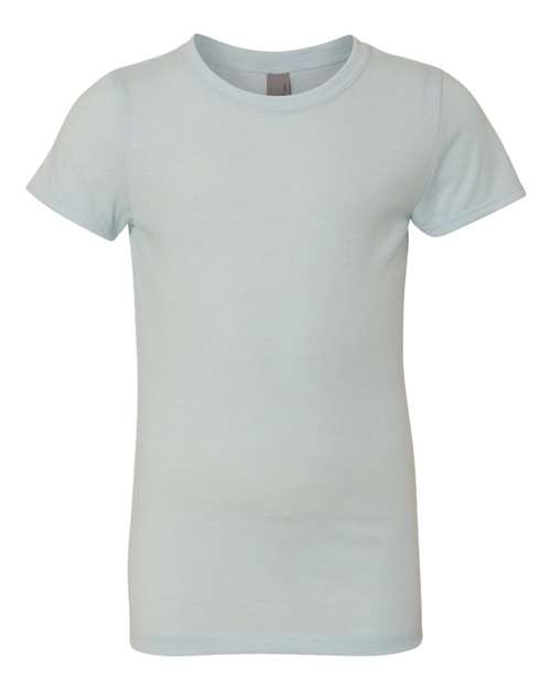 Next Level 3712 Girls’ CVC Princess T-Shirt - Ice Blue - front