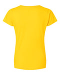 LAT 3507 Women's Fine Jersey V-Neck Tee - Yellow - back