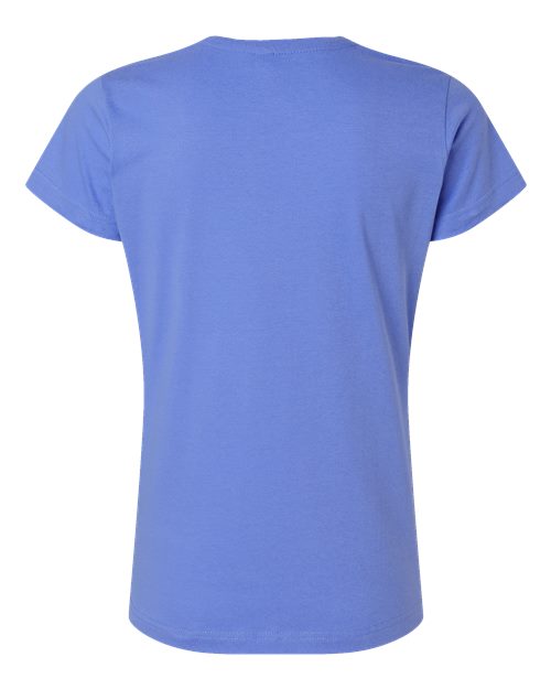LAT 3516 Women's Fine Jersey Tee - Carolina Blue - back