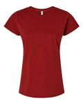 LAT 3516 Women's Fine Jersey Tee - Garnet - front