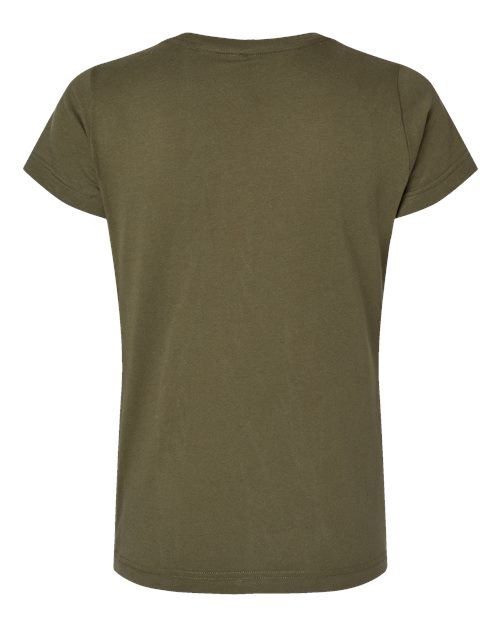 LAT 3516 Women's Fine Jersey Tee - Military Green - back