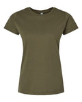 LAT 3516 Women's Fine Jersey Tee - Military Green - front