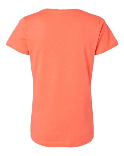 LAT 3516 Women's Fine Jersey Tee - Papaya - back
