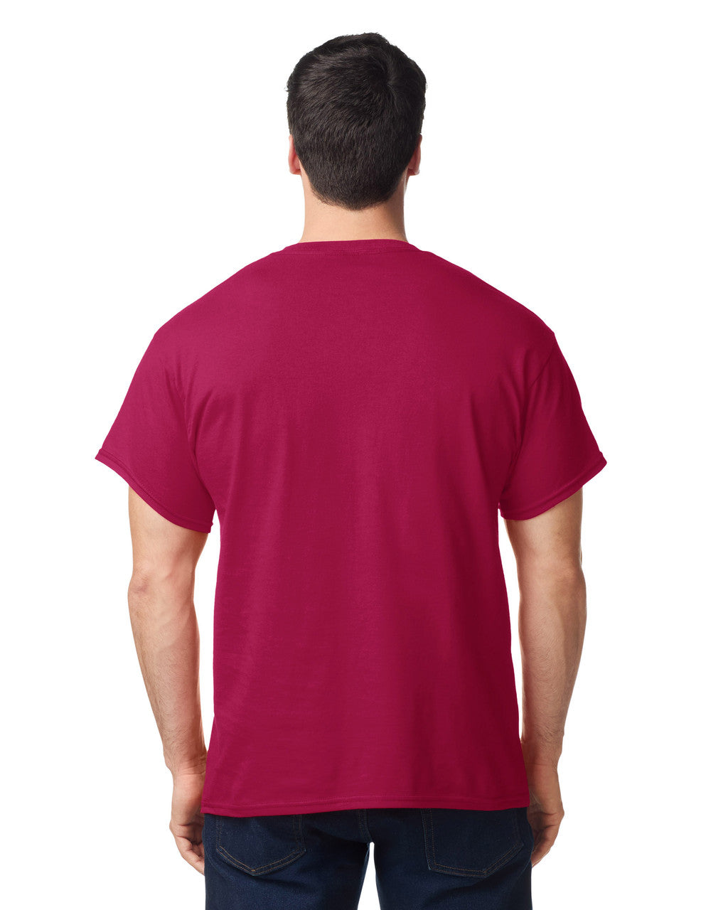 Gildan G500 Heavy Cotton T-Shirt - Cardinal - model back