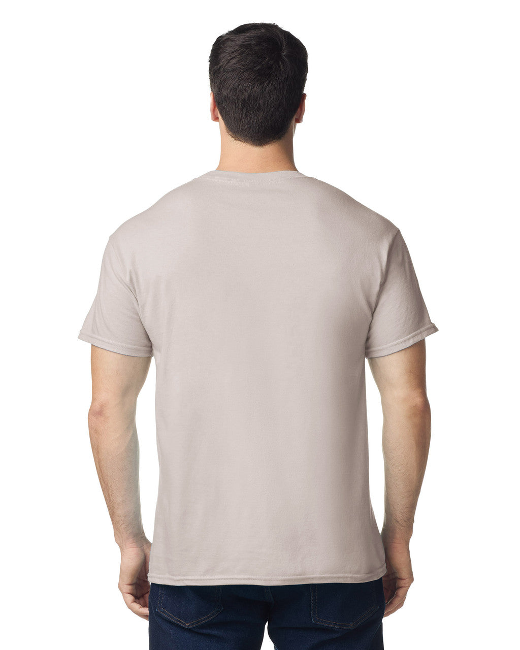 Gildan G500 Heavy Cotton T-Shirt - Ice Grey - model back