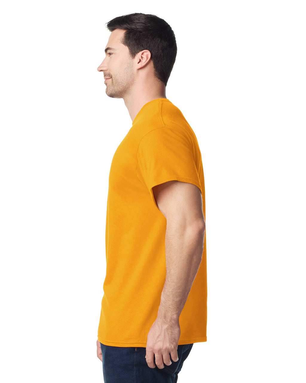 Gildan G500 Heavy Cotton T-Shirt - Gold - model side