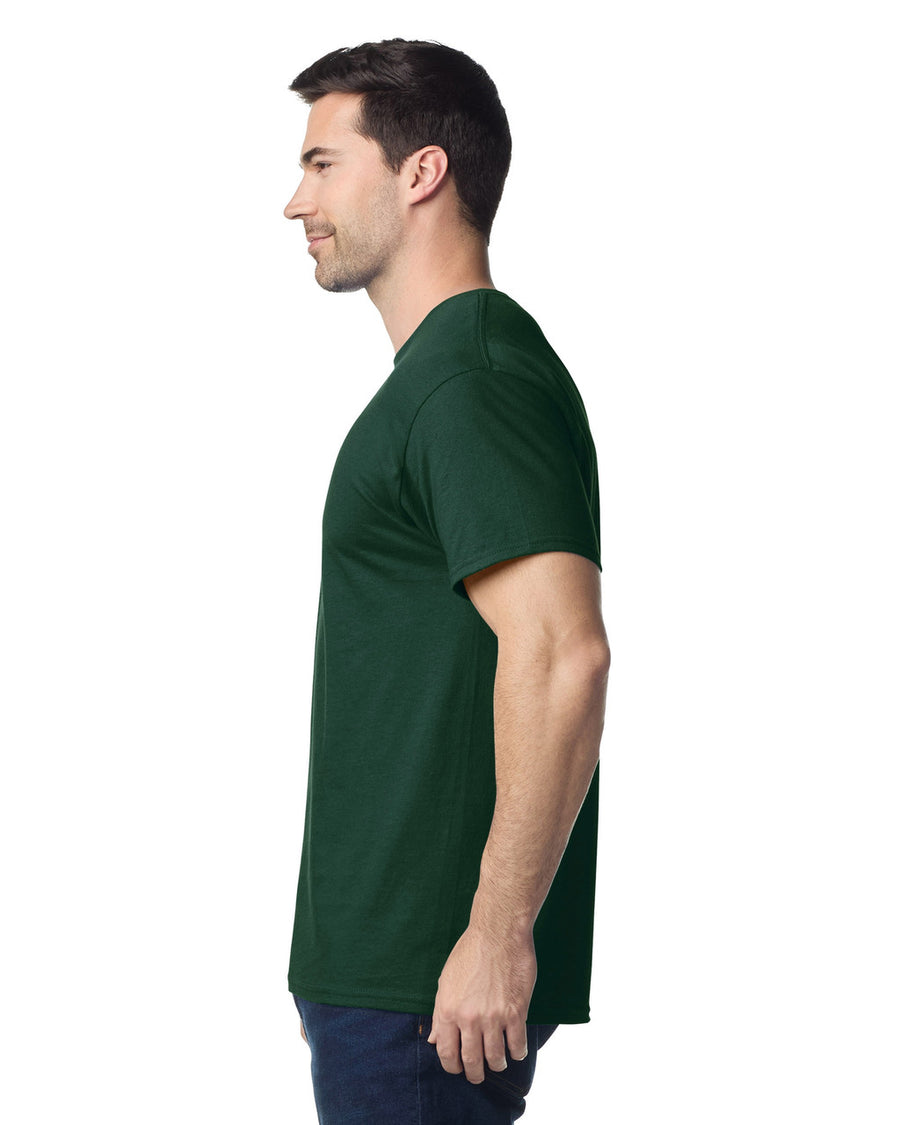Gildan G500 Heavy Cotton T-Shirt - Forest Green - model side